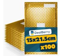 100 Pack Padded Bubble Envelopes - Bubble Wrap Envelope - Poly Bags for Shipping Packaging Mailing - Envelopes Peel and Seal - Address & Return Box - Size 170x215mm