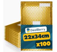 100 Pack Padded Bubble Envelopes - Bubble Wrap Envelope - Poly Bags for Shipping Packaging Mailing - Envelopes Peel and Seal - Address & Return Box - Size 240x340mm