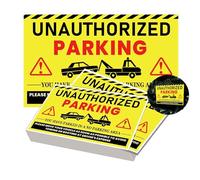 100 Pack Parking Violation Stickers Notice Parking Tickets No Parking Sticker - 5 x 8 Inch Bad Parking Labels Tow Warning You are Illegally Parked Multi Reasons for Car Window