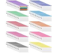 100 Pack Pencil Pouch Bulk, 9.5'' x 4.5'' Small Clear Mesh Zipper Pencil Case Pouches Waterproof Pencil Holder Bags for Classroom Office File Travel Bill Stationery, 10 Colors