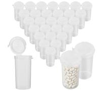 100 Pack Plastic Pill Bottles Empty with Caps, 13 Dram Medicine Bottles Containers, Transparent Prescription Medication Containers, Pill Vial for Crafts, Candy, Supplements, Pharmacy Supplies