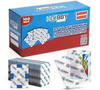 100 Pack Plastic Trading Card Shipping Protector by Hobby Armor, 3.5" x 4.5" with Rounded Corners, Translucent Plastic and Vibrant Multi-Color Card Protector to Guard Cards from Dings, Cardboard Alt