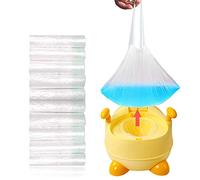 100 Pack Portable Travel Universal Potty Chair Liners with Drawstring Training Toilet Seat Potty Bags Cleaning Bag for Kids Toddlers Adults Pets Outdoors (44 x 24 cm)