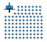 100 Pack Pressure Compensating Drippers 2/4/8L/H Garden Irrigation Sprayer, 4mm Hose Connector for Flower Bed Lawn Agriculture Watering System, Blue Yellow Black(8L)