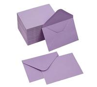 100 Pack Purple Gift Card Envelopes 4 x 2.75" Mini Envelopes 120GSM Small Paper Business Gift Card Sleeves Bulk,Tiny Little Greeting Card Envelope Pockets for Invitation (Light Purple)