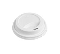 100-Pack Ripple Coffee Cup Lids - Snap Lids Fits 8oz / 240ml Paper Cups - Secure Fit, Spill-Proof Take-out Lids (WHITE)