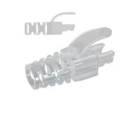 100 Pack RJ45 Anti Pull Boots for Ethernet Cables - Molded PP Plug Covers for CAT5e CAT6 LAN Network Cables, 6.5mm Wire Protection