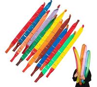 100 Pack Rocket Balloons, Rocket Balloons with Pump, Colorful Long Flying Balloon W/Whistling Noise, Outdoor Decoration Toys for Birthdays, Events, Festival, Party (A1, One Size)