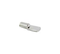 100 Pack Rok Hardware Heavy Duty 1/4 inch 6.35mm Shelf Pin Spoon Shaped Cabinet Support Pegs Holder Metal Nickel Finish - ROKSP14N