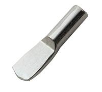 100 Pack Rok Tiny Size Heavy Duty 1/8" (3mm) Shelf Pin Spoon Shaped Cabinet Support Pegs Holder, Metal, Nickel Finish - ROKSP3N