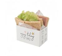 100 Pack Sandwich Boxes (5.2 x 2.9 x 2.7 inches) Paper Sandwich Boxes for Sandwiches, Cakes, Toasts, Donuts, Sandwiches, Hamburgers to Go