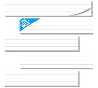 100 Pack Sentence Strips, White Sentence Strip Lined Paper for Handwriting Practice Learning Tool Classroom School, Office Supplies (17” x 3”)