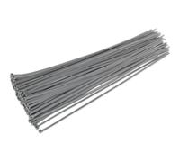 100 PACK Silver Cable Ties - 380 x 4.4mm - Nylon 66 Material - Heat Resistant
