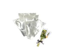 100 Pack Single Floral Packaging Bag,Transparent Flower Bouquet Sleeve,Flower Wrapping Paper,Dried Flowers,Rose Carnations Packaging Bag,Single to 3pcs More Stem Roses - Small (15x9x2.5)