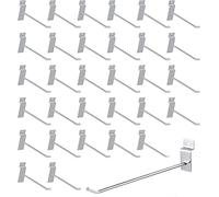 100 Pack Slatwall Hooks 12 inch Pegboard Hooks 4.2mm Thick Metal Wall Hanging Hook Load Capacity 3KG Heavy Duty Single Prong Slat Wall Display Panel Hooks for Garage Shop Retail