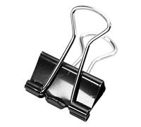 [100 Pack] Small 19mm Black Foldback Clips Office Paper Binding Bulldog Grips