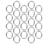 100 Pack Small Key Ring Silver Plated Round Metal Split Rings for Home Keys Organization and Craft Making 6mm Metal Ring