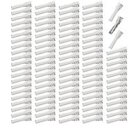 100 Pack Small Plain Silver Duckbill Alligator Metal Hair Clips Crocodile Clips Hair Pins Sectioning Curl Clips Barrettes Craft DIY Accessories for Women Girl (30mm)