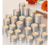 100 Pack Soy Tealight Candles - 100% Natural Soy Wax, 4 Hours Long Burning,Unscented White Tea Candles Bulk for Home Decor, Sabbath, Weddings, Christma