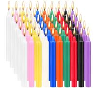 100 Pack Spells Chime Candles Bulk, Mini Magic Coloured Taper, 10 Colour | 4" Tall x 1/2" Diameter, Unscented Smokeless & Dripless Candle Sticks Rituals Prayer Meditation Weddings Party Home Decor
