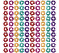 100 Pack Spiky Sensory Finger Rings, Acupressure Spiky Sensory Finger Rings for Adults, Silent Stress Reducer and Massager Fidget Ring for Anxiety for Men, Women(Bright Colors)