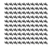 100 Pack Stainless Steel Composite Decking Clips, Black Fasteners for 7mm-10mm Boards, Secure Fixing Spacers for Outdoor Garden Deck Installation(7mm)