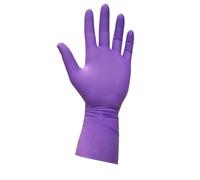 100 Pack -Strong Disposable 12-Inch Long Cuff Blue Nitrile Examination Gloves - Powder-Free, Latex-Free Food, Medical & Industrial Grade (Purple, Extra Large)