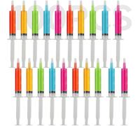 100 Pack Syringes with Tip Cap, 20ml Reusable Jello Shot Containers, Durable Party Liquid Syringes for Halloween, Christmas, Bachelorette Parties, Nurses