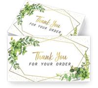 100 Pack Thank You Cards Small Special Appreciation Card Greenery Thank You for Your Order Cards Writable Thanks Note Cards for Business Customer Store Gift Cards Birthday Anniversary