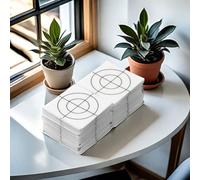 100-pack Total Station Reflector Sheets - 20x20mm/30x30mm/40x40mm/50x50mm/60x60mm Targets Reflective Acrylic with Crosshair Backplate Building Bridge for Tunnel (Compatible with)(5CM*5CM)