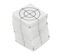 100-Pack Total Station Reflector Targets - 20x20mm to 60x60mm Acrylic Silver Reflective Sheets with Crosshair Backplate for Tunnel, Bridge & Building(2cm*2cm)