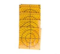 100-Pack Total Station Reflector Targets for Surveying Equipment - 0/30/40/50/60mm Acrylic Reflective Sheets with Crosshair Backplate, Compatible(50x50mm)