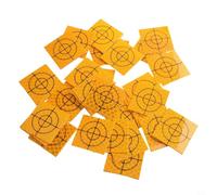 100-Pack Total Station Reflector Targets for Surveying Equipment - 0/30/40/50/60mm Acrylic Reflective Sheets with Crosshair Backplate, Compatible(30x30mm)
