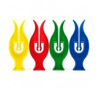 100 Pack Tulip Clothes Pegs for Washing Line, Heavy Duty Spring-Free Plastic Laundry Pegs, Strong Grip Wind-Resistant Clips for Indoor Outdoor Drying, Assorted Colours