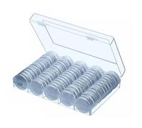 100 Pack Universal Coin Protector Boxes with Adjustable Pads