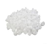 100-Pack White Plastic Push-Type Rivet Retainer Clips for Car Bumper, | Mudguard & Door Trim - Fits 9mm Hole, 13mm Stem, 21mm Overall Length (Compat