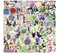 100 Pack Witch Stickers for Teens Girls, Cottagecore Waterproof Vinyl Decals - Forest Mystical Magic, Moth & Apothecary Aesthetic for Laptop, Bottle, Scrapbooking Gift Set(Witch Stickers)