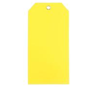 100 Pack - Yellow Plastic Tags - 4.75" x 2.375" - Tear-Proof and Waterproof - Inventory Asset Identification Price Tags