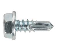 100 Pack Zinc Plated Self Drilling Hex Head Screws 4.8 X 13mm For Diy And Professional Use