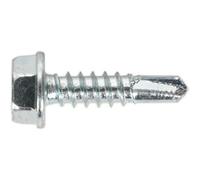 100 Pack Zinc Plated Self Drilling Hex Head Screws 4.8 X 19mm For Diy And Professional Use