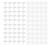 100 Packs Self-Adhesive Transparent Ceiling Hooks for Hanging, Damage-Free No-Drill Ceiling Discs with Metal Hooks, Decorative Wall Hooks for Festival, Wedding, Christams, Birthday and Party