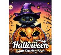 100 Page Halloween Adult Coloring Book: Beautiful 50 Halloween Design Coloring Book For Adult And Senior...(Perfect Gift Book For Girl)