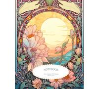 100-Page Lined Notebook, Midnight Garden: 8.5" x 11" Elegant Floral Night Scene, for School, Work, Notes & Journaling