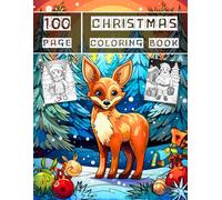 100 Pages Christmas Coloring Book: Easy Christmas Holiday Coloring Pages for Adult-Womens with Large Print Designs Christmas Coloring Pages