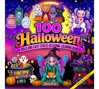 100 Pages of Halloween Bold and Easy Coloring Book