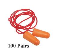 100 Pairs 3M 1110 Corded Earplugs Protection Level 95dB(A) - 110dB(A)