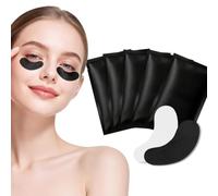 100 Pairs Black Eyelash Extension Eye Pads, Lint Free Under Eye Gel Patches for Lash Extensions, Non-Woven Lash Isolation Pads for Professional Salon & Home Use