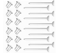 100 Pairs Clear Earrings Findings Set, Back Invisible Post Silicone Earring, Blank Stud Earrings with Solid Plastic Posts and Soft Earring Backs for Sensitive Ears Sport Work