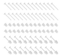 100 Pairs Clear Earrings, Plastic Transparent Ear Studs with Backs Fashion Jewelry Accessories for Women DIY Supplies