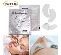 100 Pairs Eye Gel Pads, Jiasoval Natural Hydrogel Eye Patches for Eyelash Extension Lint Free Eye Pads, Eye Mask Pads Beauty Tool - Under Eye Pads